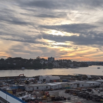 Sunset Across Construction Site, Barangaroo