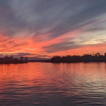 Sunset Reds Along Horizon