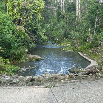 River one week before flood