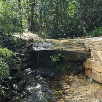 Tributary one week before flood...